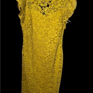 Enfocus Studio Yellow Sheath Midi Dress